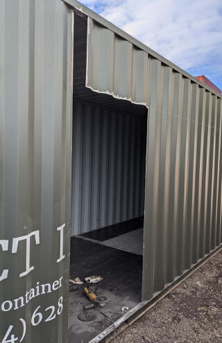 16ft rollup door frame support