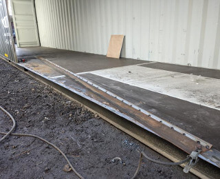16ft shipping container rollup door threshold