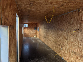 Container office OSB liner container office OSB liner