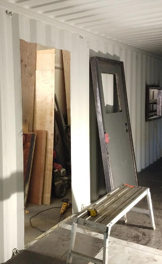 Container office man door Container office man door