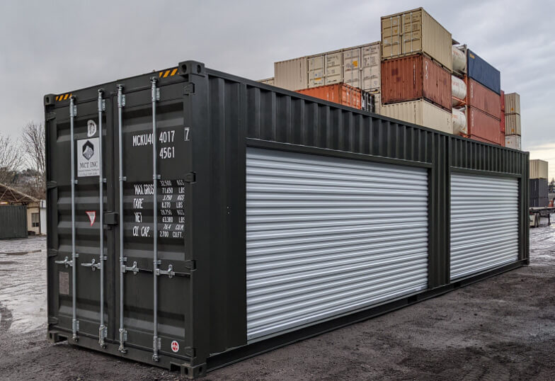 How to install a 16ft wide shipping container roll up door